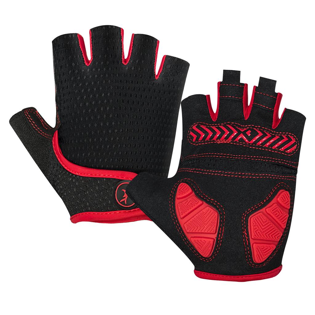 MOREOK Half Finger Bike Gloves 5MM Silicone Pads Bicycle Gloves Shock-Absorbing Non-Slip Mountain Cycling Gloves