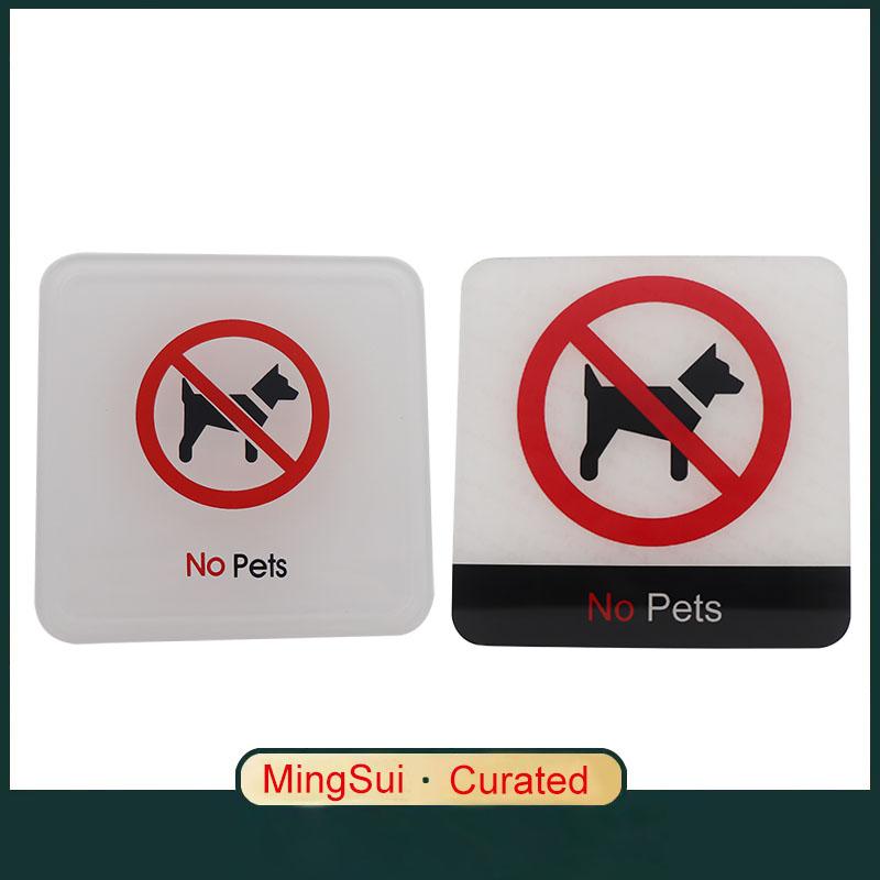 No Pets Allowed Pets Signs Public Place Logo Acrylic Wall Stickers Prohibition Warning Badge Plaque Dog Notice Store