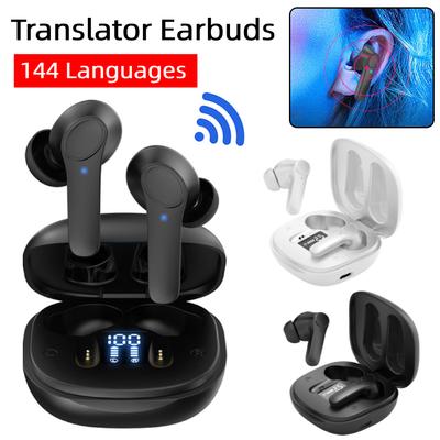 B11 144 Languages Real Time Translator Earbuds Wireless BT Translation Earphones Noise Cancelling for Sports Business Travel