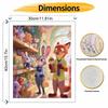 Disney Digital Oil Painting Art Kit Handmade Coloring Painting Home Decor Zootopia Police Fox Rabbit Toy Store Scene