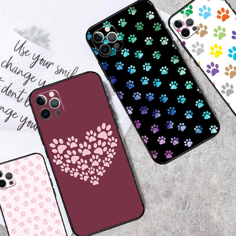 Cat Dog Paws Case For Samsung Galaxy A53 A33 A23 A13 A06 A56 A16 A36 A55 A35 A17 A54 A34 A14 A52 A32 A15