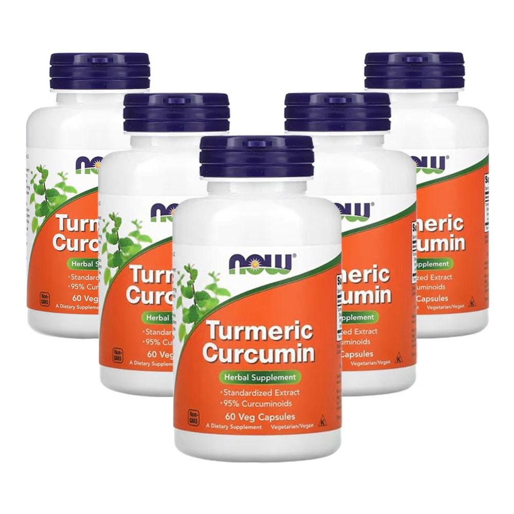 Now Foods Turmeric Curcumin 60 Tablets 5 pcs