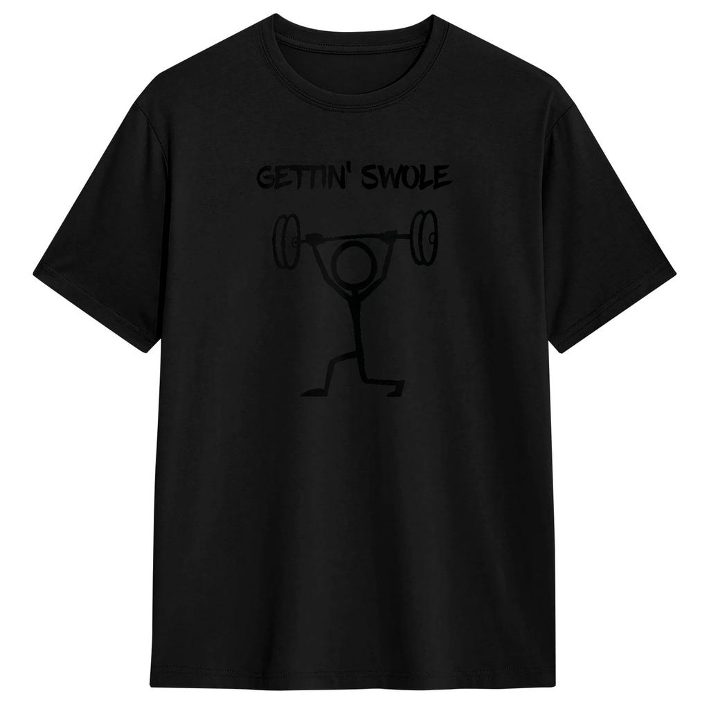 Getting Swole Workout Exercise Weight Lifting TShirt Summer Classic T Shirts 100 Cotton Hip Hop Tee Shirt For Unisex Casual Tees