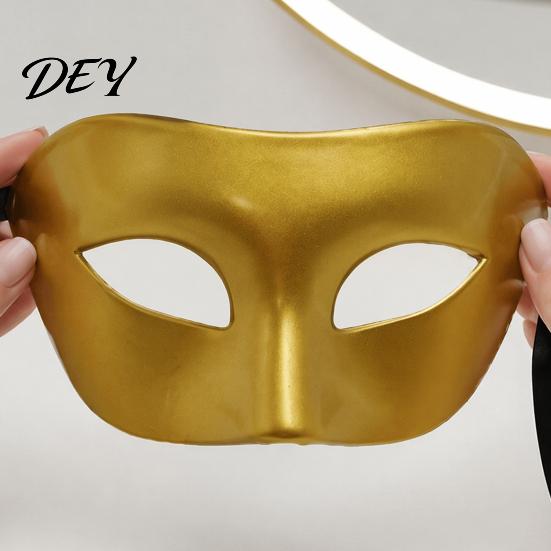 Decorative Party Face Shield Masquerade Masque for Men Women, Venetian Half Durable Plastic Mardi Gras, Ball Proms, Halloween Costume Reusable