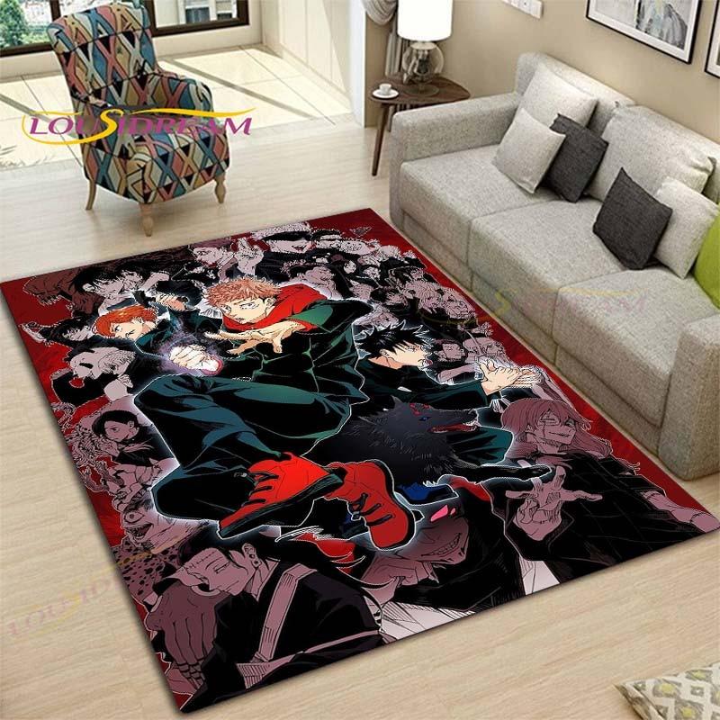 Cartoon Jujutsu Kaisen Floor Mat Door Mat Bathroom Non-slip Carpet Anime Carpet Printing Floor Mat Carpet