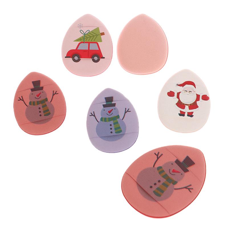 

10Pcs Mini Christmas Series Finger Sponge Puff Small Air Cushion Powder Face Foundation Concealer Bb Cream Cosmetics Applicator