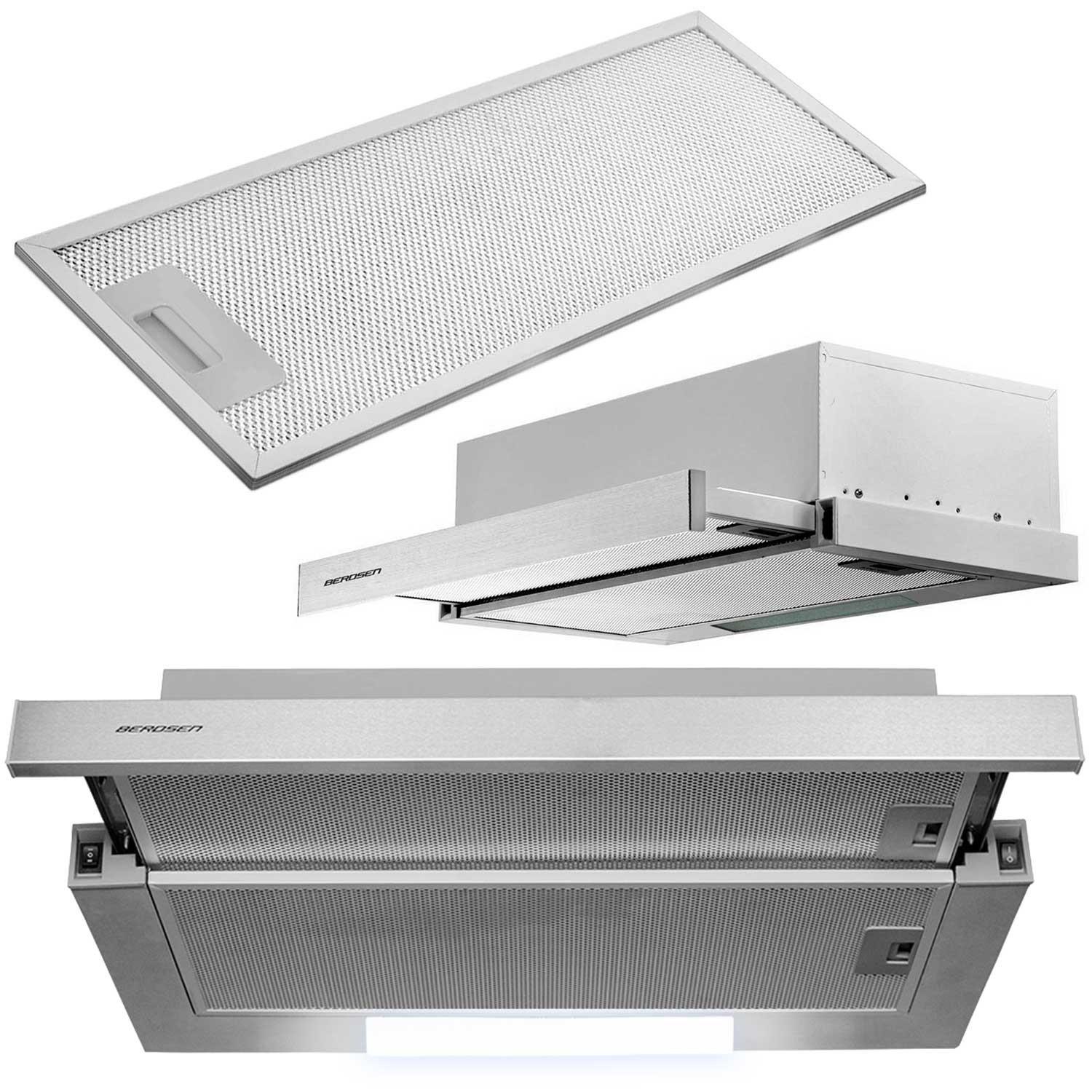Telescopic kitchen hood Berdsen BE-60-LW 60 cm INOX