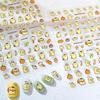 Luminous 5D Embossed Fluorescent Nail Art Stickers for Kids - Odorless Princess Design