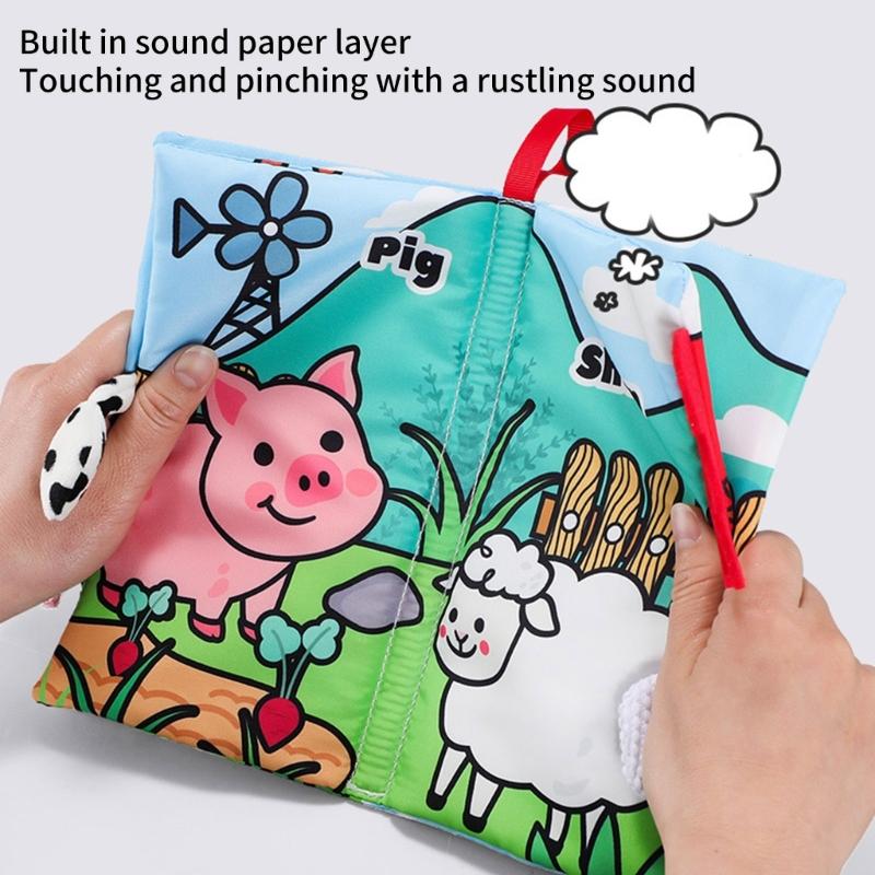 Soft Cloth Books for Toddlers Early Education Supplies Touch and Feel Books for Early Children Development
