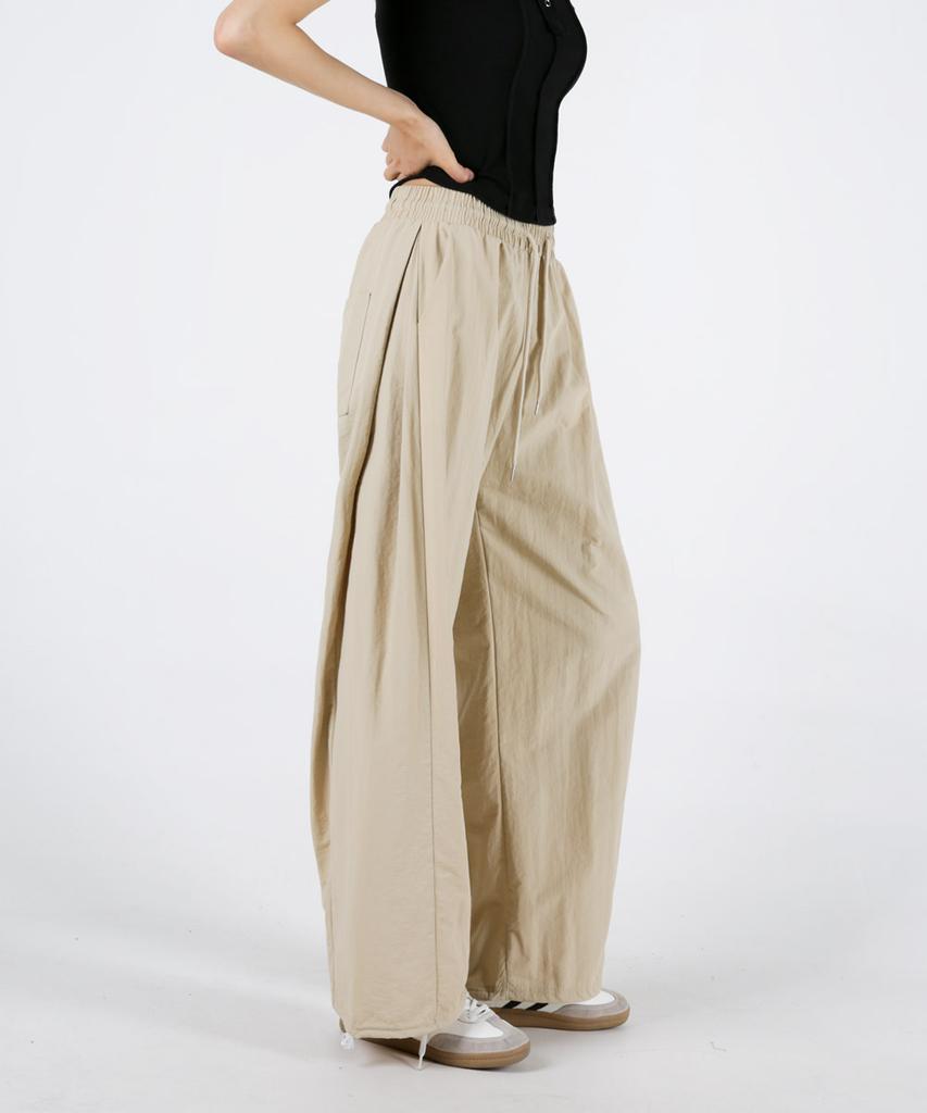 UMM Women'S Long/Short Selection Side Pintuck Wide Pants 3 Colors