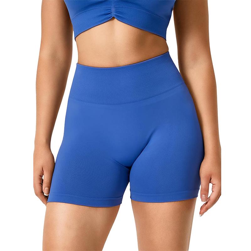 European-American Seamless High-Waist Tummy Control Yoga Shorts - Butt Lift, Sexy, Three-Quarter Length for Running & Fitness Women