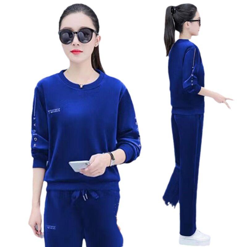 Dámská podzimní/zimní ležérní sportovní souprava: Módní, Omlazující, Volný, Zeštíhlující, S plus sametem, Zesílený dvoudílný.