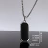 Hip-hop Punk Stainless Steel Geometric Square Pendant Necklace for Men Men Women Personality Simple Collar Chain Jewelry Gifts