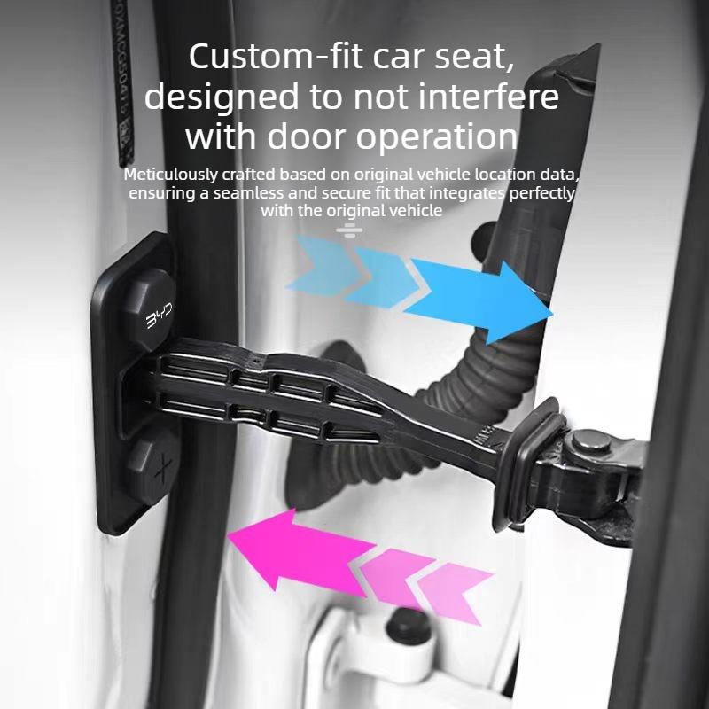 4Pcs of Car accessories silicone door limiter cover protective cover Suitable for BYD Tang Han Song L Yuan PLUS Seal 06/07