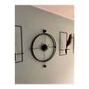 Set Of 3 Black Versacem Time Metal Wall Clock 50*75, Modern Decorative Metal Wall Clock