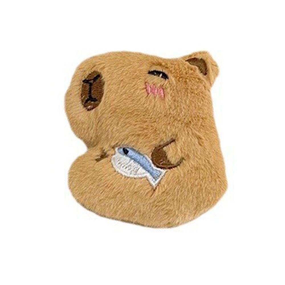 Creative Plush Capybara Brooch Orange Plush Badge Pin Exquisite Plush Capybara Pin  Party