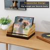 Record Holder Metal Wooden Space Saving Organizer Tabletop Record Album Storage Rack For LP Book File Toy Home Bedroom Living