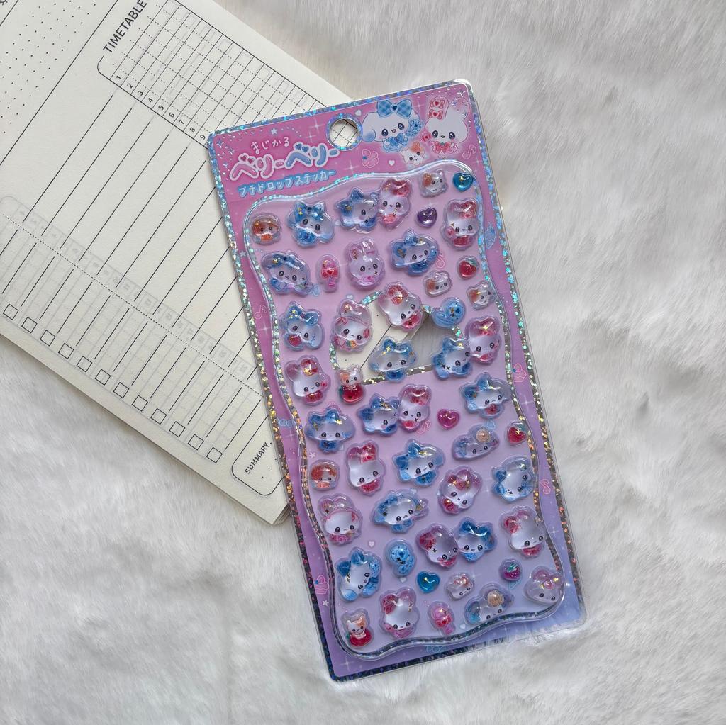 1pcsStyle Latest Animation Design 3D Drop Relief Decals Scrapbooking DIY Journaling Stationery Diary Decor School Adorable Decals