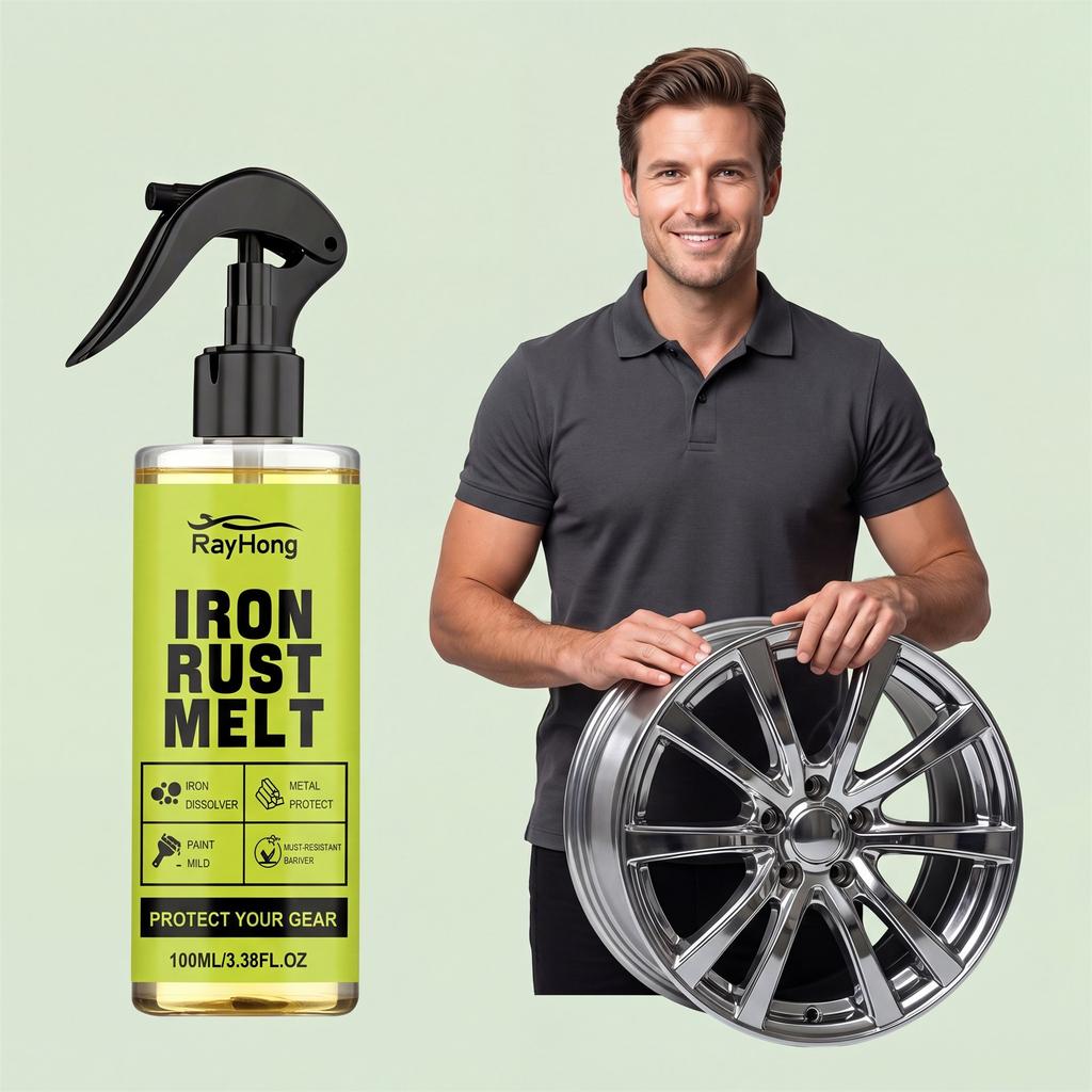 Rust Removal Spray Powerful Fast‑Acting Metal Rust Remover Wheel Auto Surface Oxidation Eliminator Car Clean Maintenance Spray