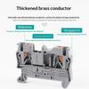 PT2.5 Push-in Terminal Block 1Pcs Anti-corrosion Electrical Cable Connector DIN Rail Type for Outdoor Wiring Projects
