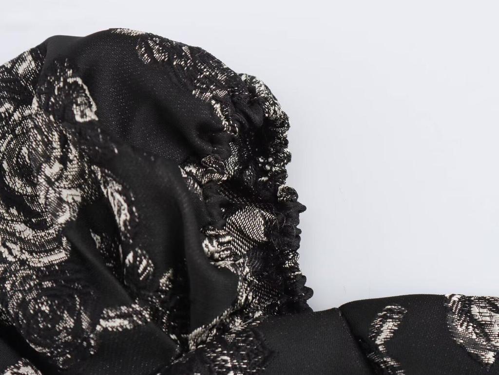 2025 Spring Women's European & American Off-the-Shoulder Jacquard Dress