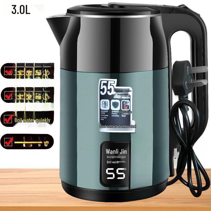 

Durable Thickened Stainless Steel Electric Kettle, Large Capacity, Fast Boiling, Automatic Power-Off, Constant Temperature Control.