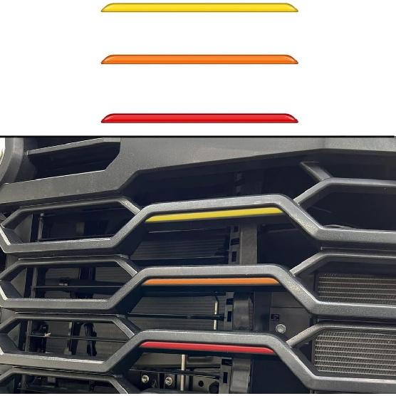 Retro 3 Color Stripe Front Grille Covers Stripes Decoration Sticker Grille Line Inserts Compatible with 2022-2025 Tundra TRD Accessories (Roy) ROY