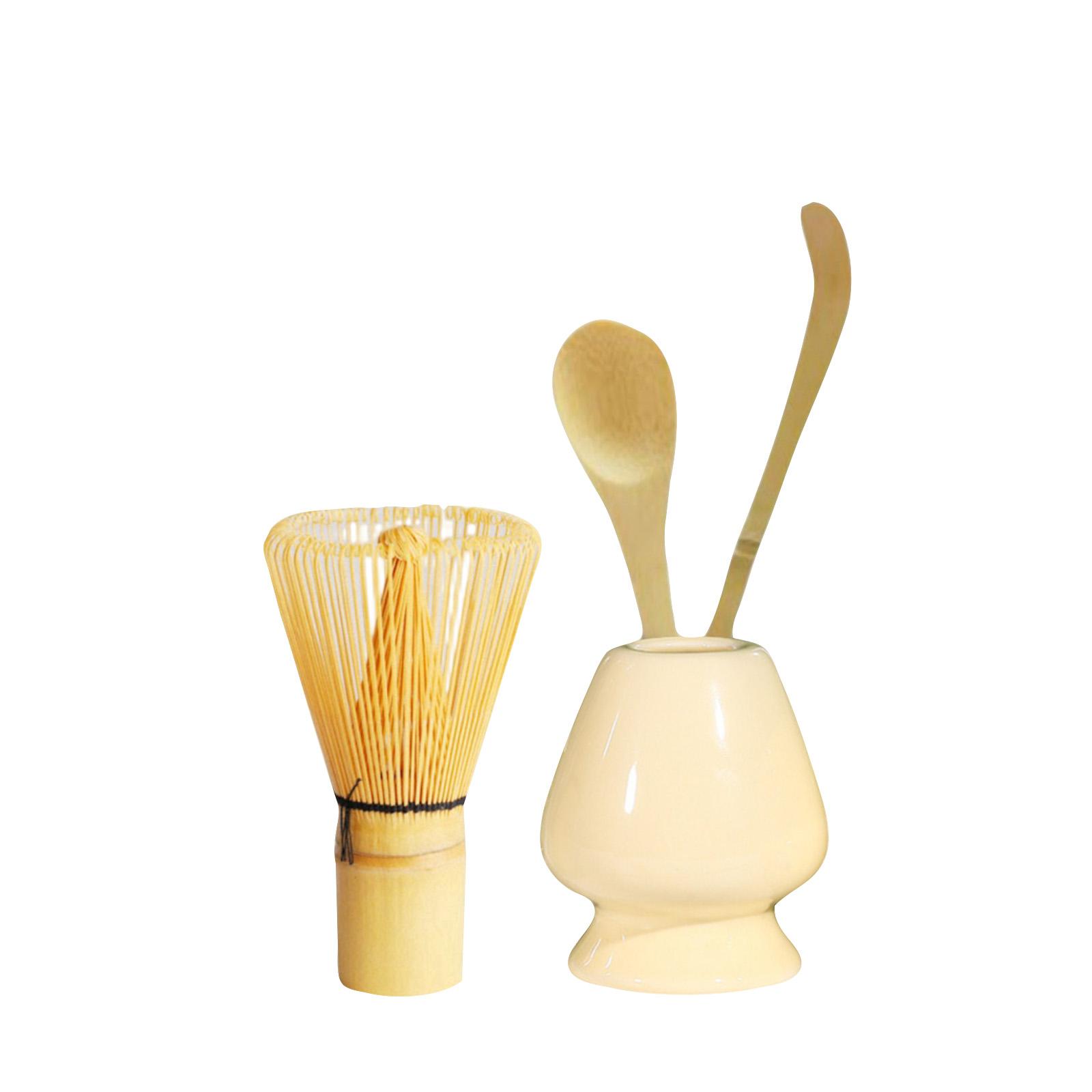 

Аксессуары для японского чая матча, венчик для матча, традиционная ложка, чайная ложка, подставка для венчика, идеальный набор для приготовления традиционной чашки матча One Size жёлтый