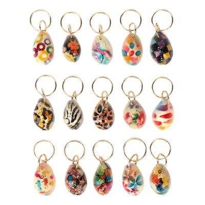 15 Stück DIY Haarflechtanhänger Clips Exquisite Muschel Dreadlocks Ring Haarschmuck Dekoration