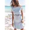 Jewelry Round Neck Short Sleeve Knitting Tops 5755039 Wide Pleated High Waist A- Line Knitting Short Skirt 5755040