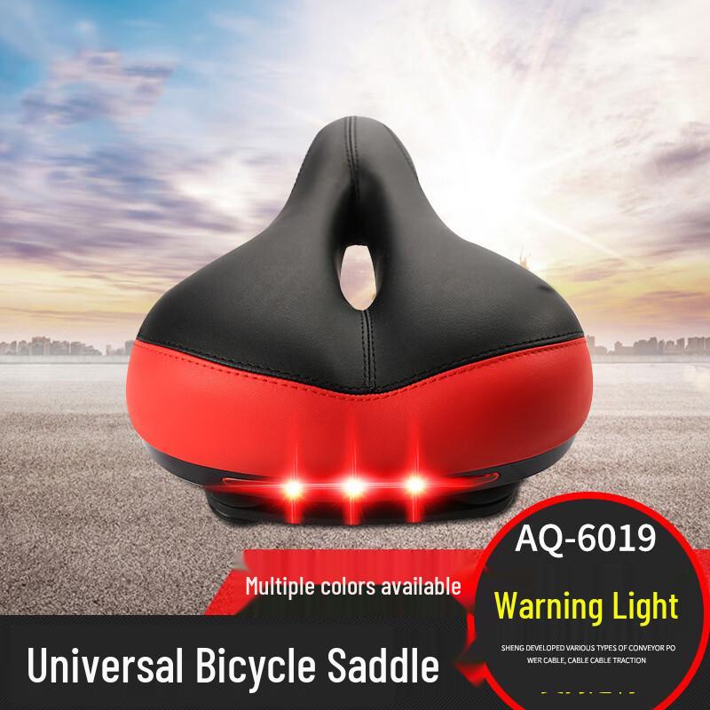 Bicycle Seat with Integrated Tail Light Universal