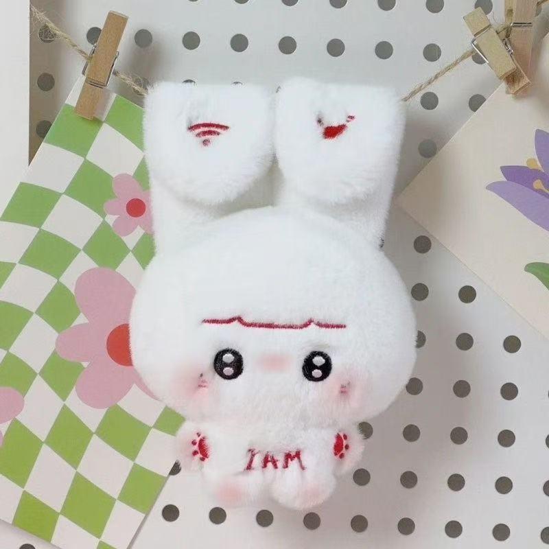 Söt Tecknad Plysch Liten Kanin Nyckelring Kawaii Kanin Gosedjursdocka Ryggsäcksberlock Dekorativa Bilnyckelring Tillbehör Gåva