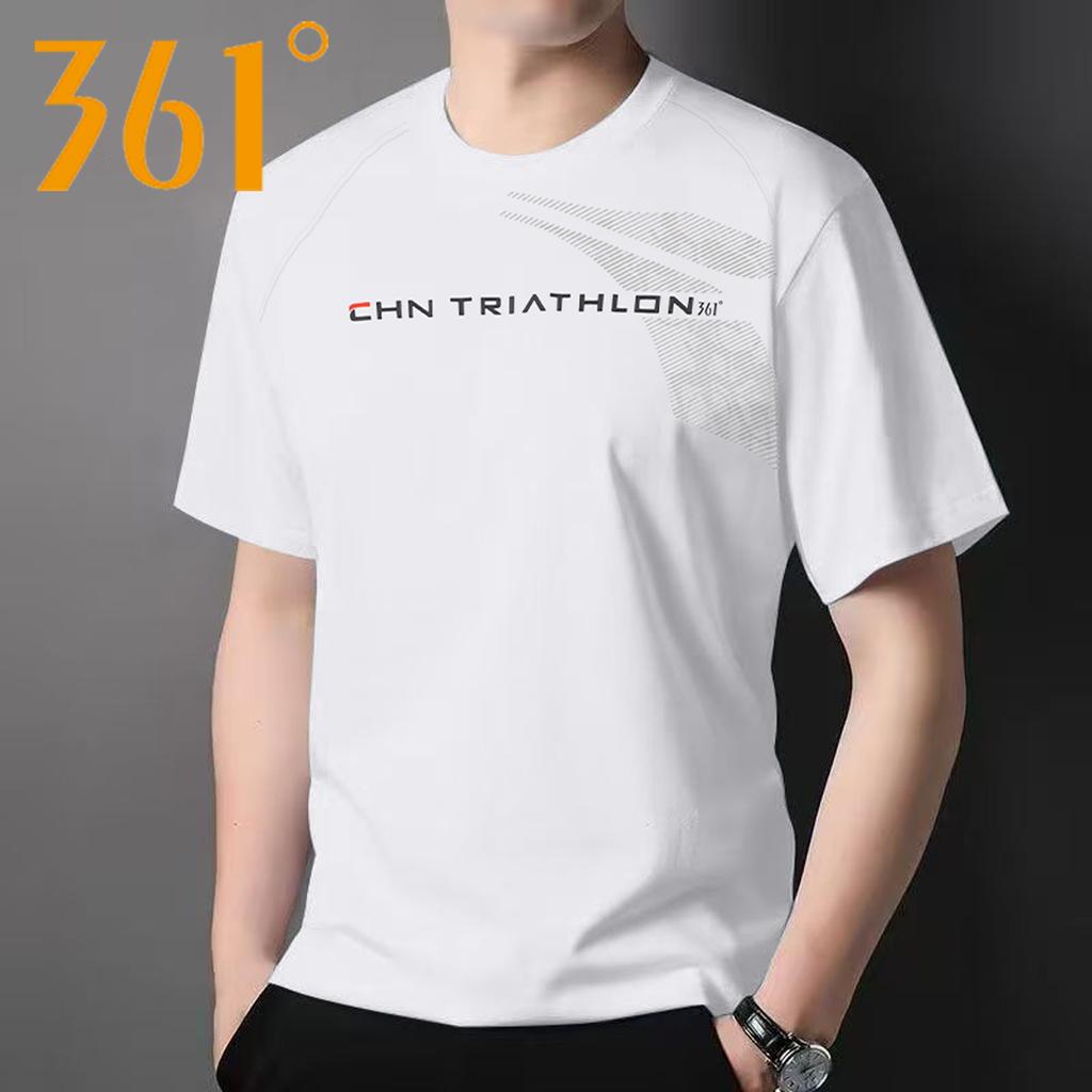 361 Sports Short-Sleeved Men's 2026 Summer New Lightweight Quick-Drying Round-Neck T-Shirt Printed Casual Half-Sleeved Running Top