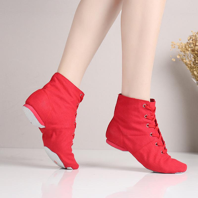 Menn Damer Sport Dansende Sneakers Jazz Dance Sko Barn Snøring Dansende Korte Støvler