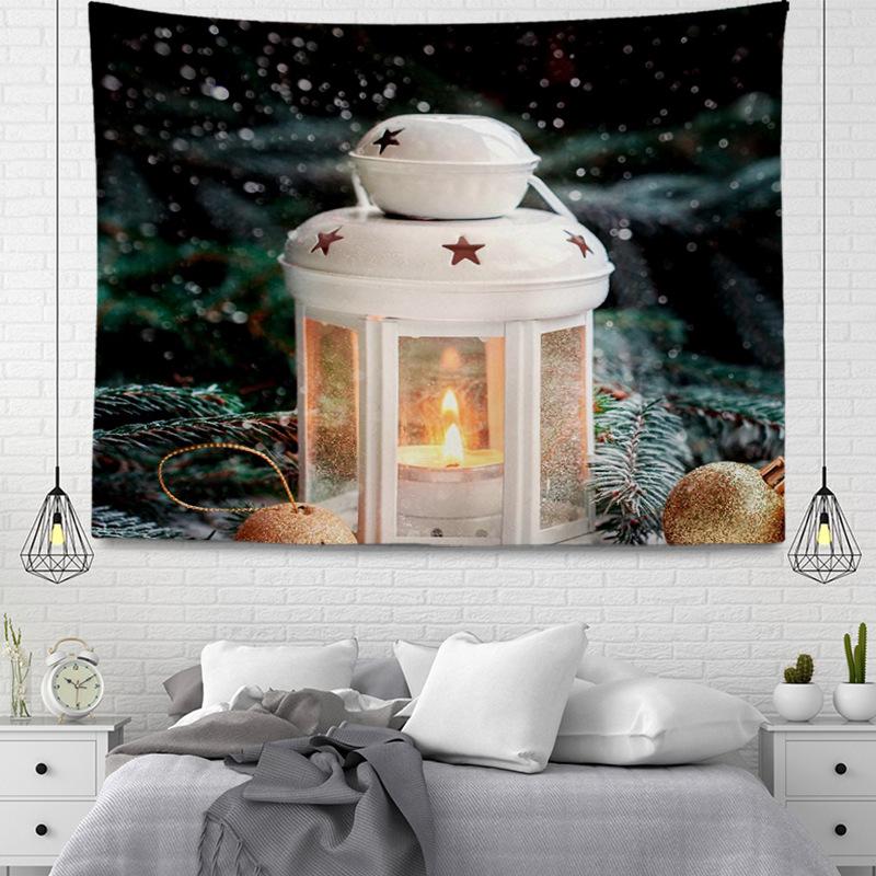 Seria wiszących gobelinów z tkaniny w stylu bożonarodzeniowym