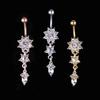 7Pcs/Set Stainless Steel Zircon Belly Button Body Jewelry Navel Ring