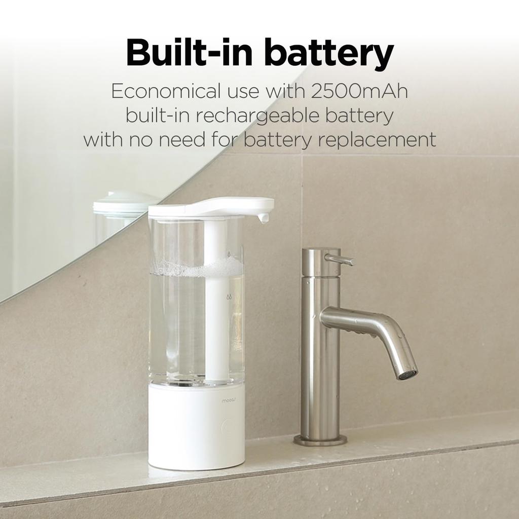 mooas Automatic Hand Soap Dispenser, Touchless Dish Soap Dispenser, Two Soap Levels, Waterproof Motion Sensor, Rechargeable Automatic Soap Dispenser,