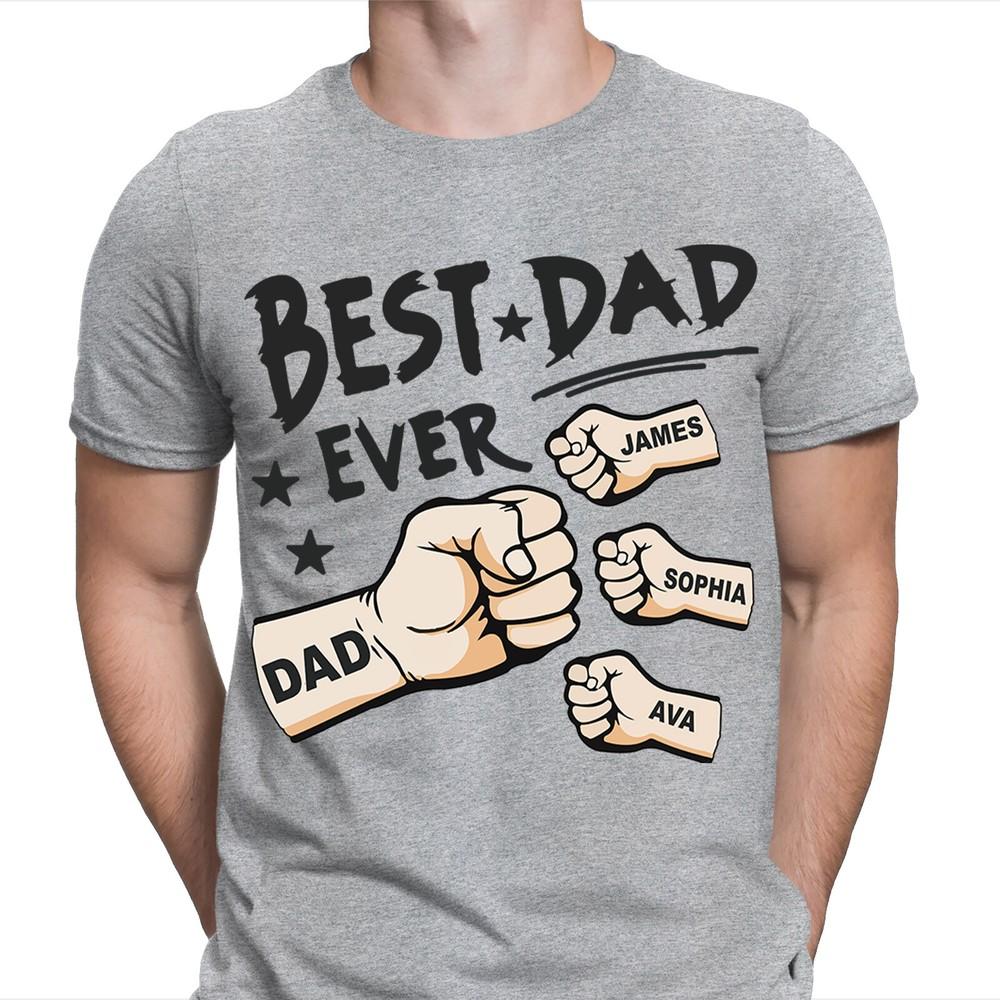 Best Dad Ever Personalised Fathers Day T Shirt Birthday Novelty Gift FD 2T1A1