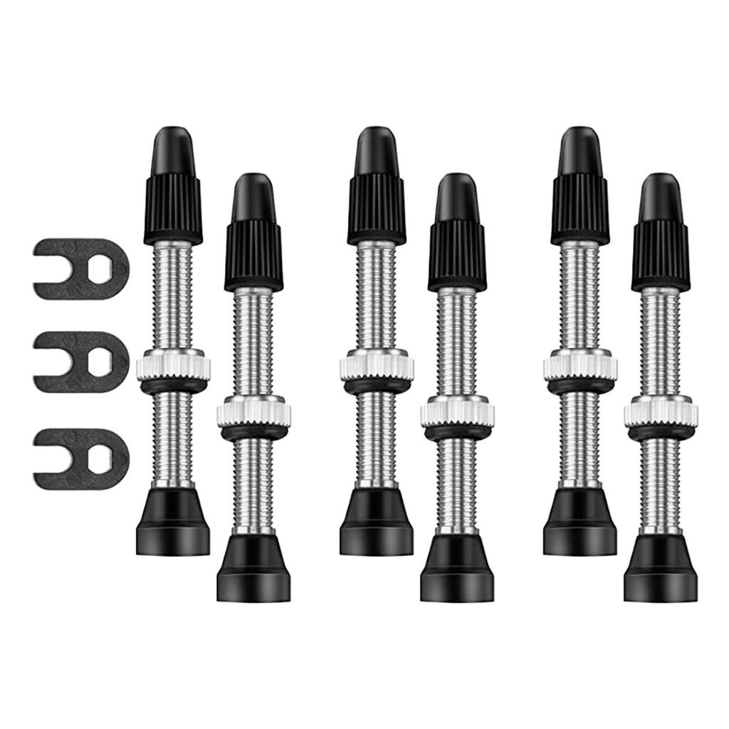 6PCS 40mm Presta Stem Tubeless Valves with Core Remover Tool Durable MTB Cycling Repair Accessories Tire Chucks 1