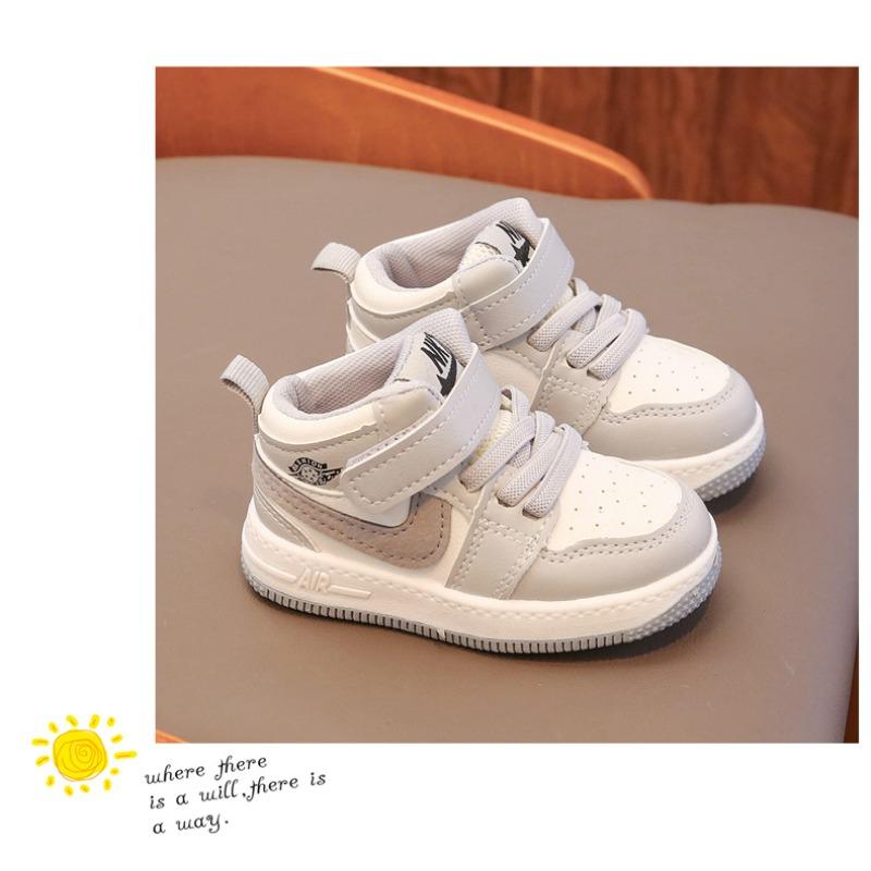 Boys' mid-top sneakers Spring and Autumn new children's shadow gray single shoes children's baby board shoes girls' shoes