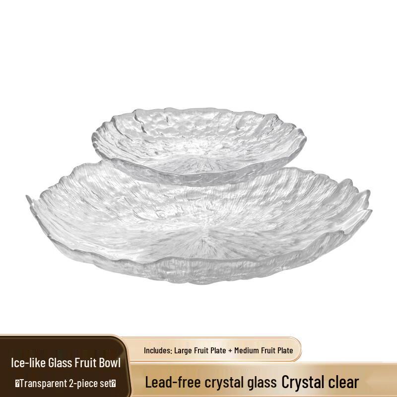 Glass Fruit and Snack Plate Set