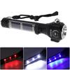 Solar Power Working Lamp Outdoor Defensive Strong Light Multifunction Emergency Flashlight with Safety Hammer