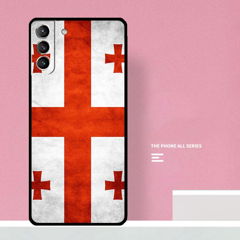 Georgia Grunge Flag Phone Case For Samsung Galaxy S24 S26 Ultra S20 S21 S22 S23 S25 Plus S10 S25 FE Cover Coque