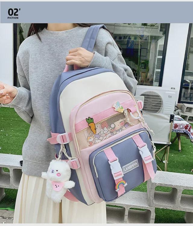 Uroczy Wodoodporny Zestaw Plecaka dla Dzieci, Klasy 3-6: 5-częściowy lekki tornister szkolny