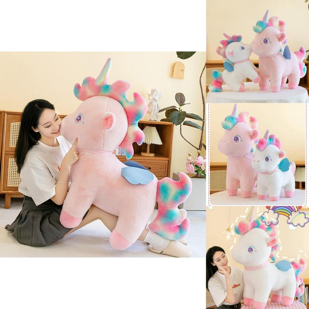 Adorable Rainbow Unicorn Plush Toy Soft And Fluffy Stuffed Animal Gift For Kids