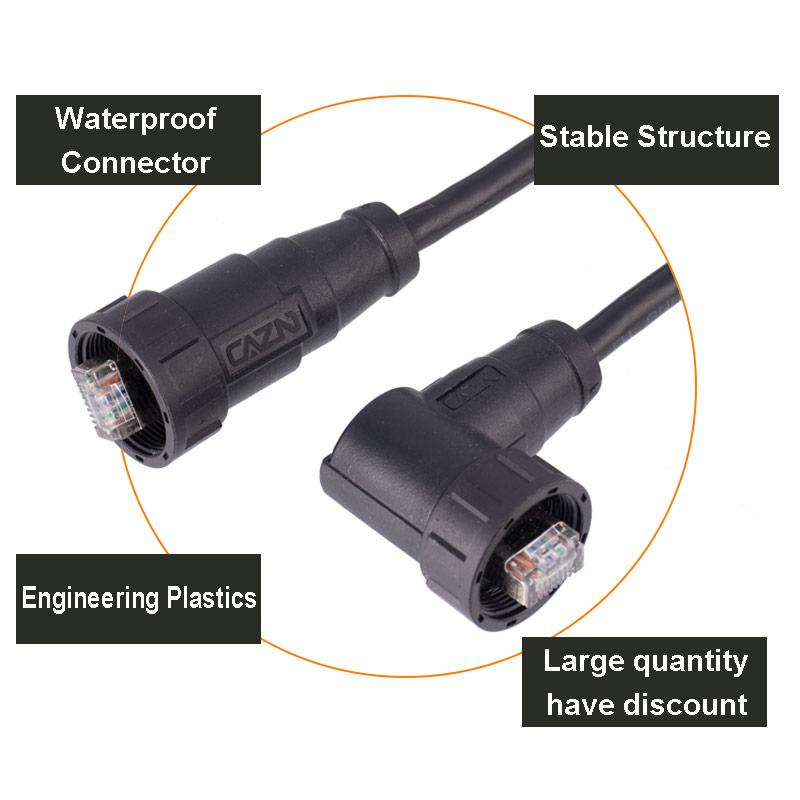 Dual Port Aviation Waterproof Network Switch Coupler Ethernet Cat5e 8P8C 8pin Panel RJ45 Connector Plug Socket Signal Adapter