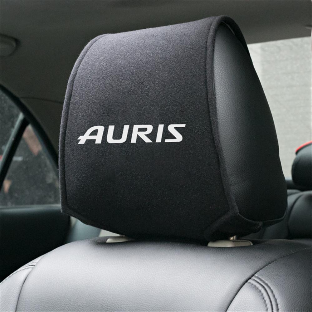 1PCS Hot Car Headrest Cover Car Styling For Toyota Auris 2007 2008 2017 Stickers Accessories