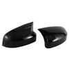 For Ford Focus MK3 2012-2018 Rearview Side Mirror Cover Wing Cap Ox Horn Exterior Door Rear View Case Trim Carbon Fiber Black