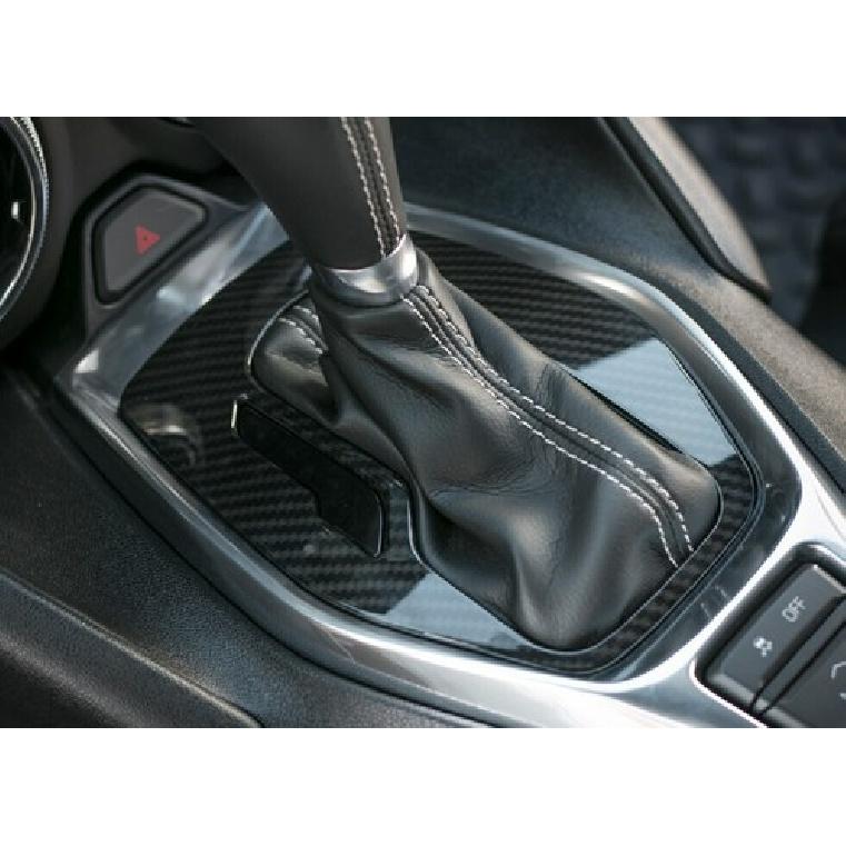 Central Gear Shift Panel Trim Decor Cover For Chevrolet Camaro 17+ Carbon Fiber