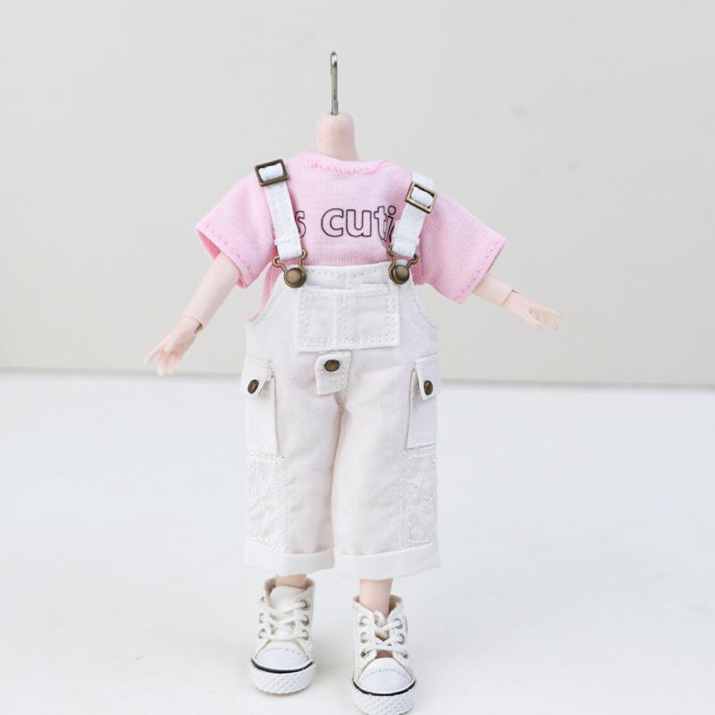 Ob11 Doll Clothes Fashion Tops Jeans Denim Overalls Cute Multi-color Working Outdoor Pants For 1/12 Bjd Dolls Accessory
